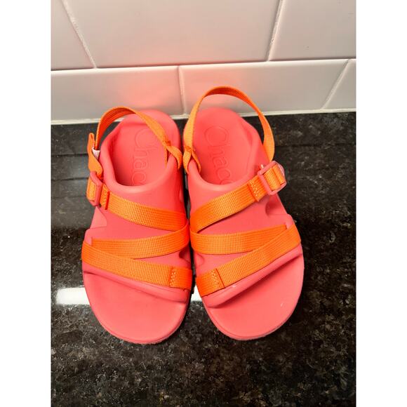 Chaco Kids Chillos Sport Sandals Slides Slingback Outdoor Rose Pink Size 3‎ - Picture 4 of 10